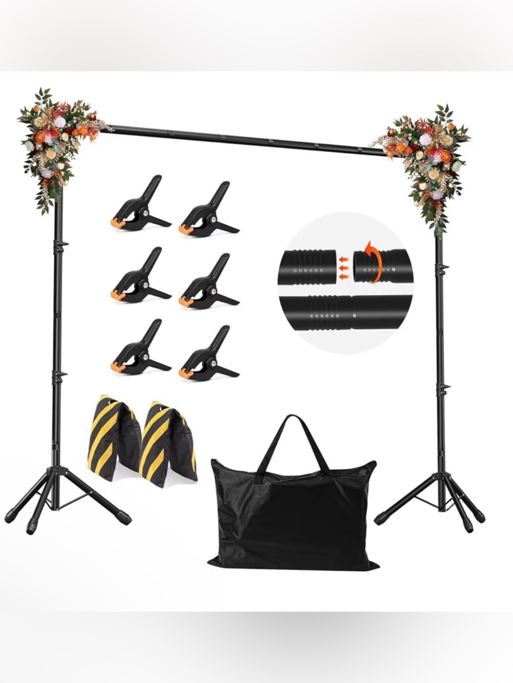📸✨ NWT Adjustable Backdrop Stand Kit (10x7.5 FT) ✨📸
